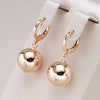Simple Glossy Spherical Modern Metal Hoop Earrings
