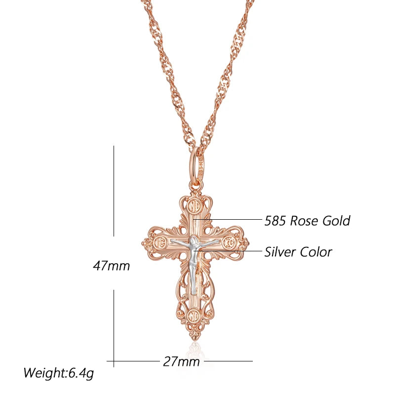 New Church Cross Pendant Necklace