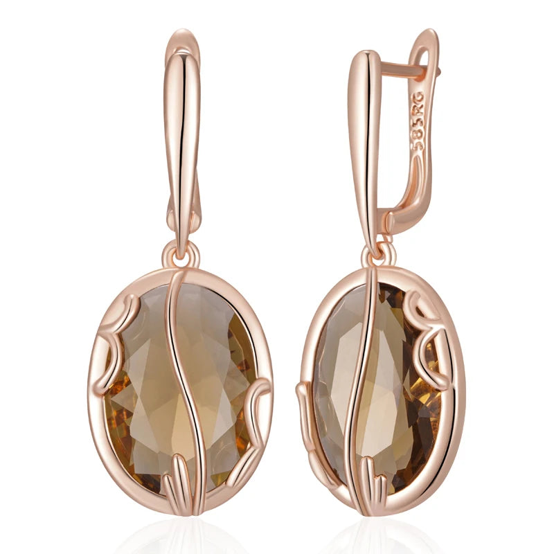 High Quality Daily Fancy Gold Colour Earrings 043