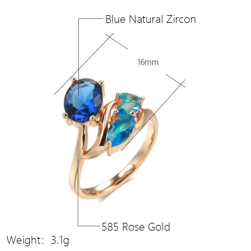 Trend Big Vintage Natural Glossy Metal Ethnic Bride Ring 024