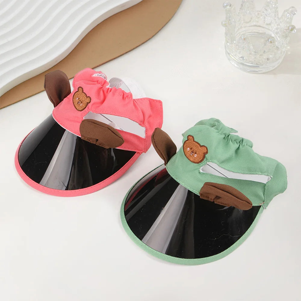 Pet Spring Sun Hat WIth Ear Holes Rabbit Dutch Pig Cool Hat Outdoor Pet Sun Hat Sun Cap Pet Outdoor Hat Supplies