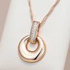 Fashion Glossy Geometry Round Pendant Necklace