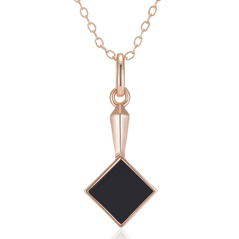 New Luxury Natural 585 rose Gold Pendant Necklace 028