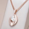 Hot Rose Gold Shiny Pendant Necklace