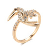 Trend Big Vintage Natural Glossy Metal Ethnic Bride Ring 039