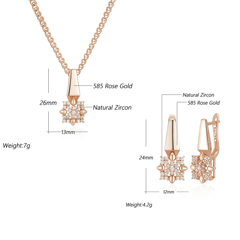 White Fancy 035 583 Rose Gold Casual Jewel Set