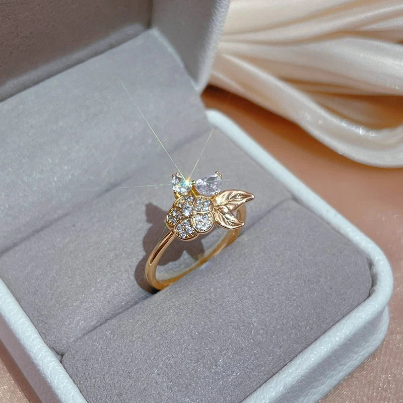 Best Luxury Shiny Gift Natural  Ring For Women 065