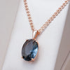Hot Oval Grey Crystal Pendant Necklace