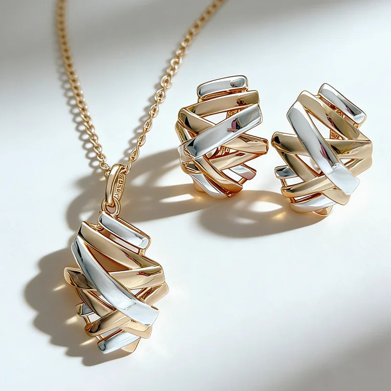 Shiny 585 Rose Gold Color Women Fashion  High Quality Jewelry Set 005 - Legacy Magics