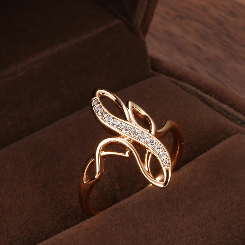 Trend Big Vintage Natural Glossy Metal Ethnic Bride Ring 036