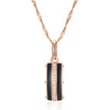 New Luxury Natural 585 rose Gold Pendant Necklace 027