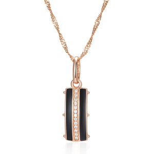 New Luxury Natural 585 rose Gold Pendant Necklace 027