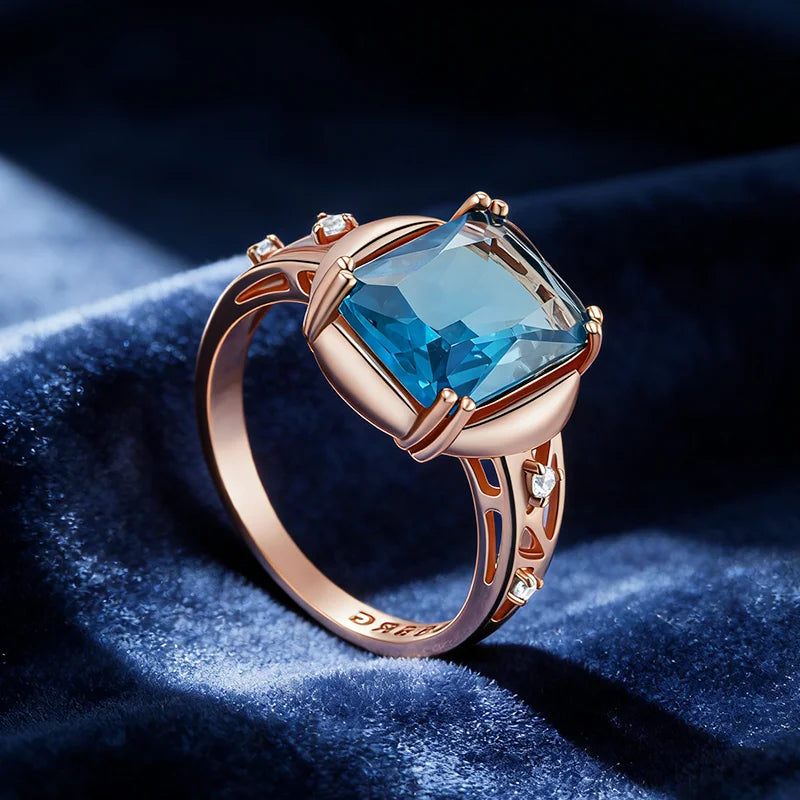 Shiny 585 Rose Gold Color Women Fashion  High Quality Ring 001 - Legacy Magics