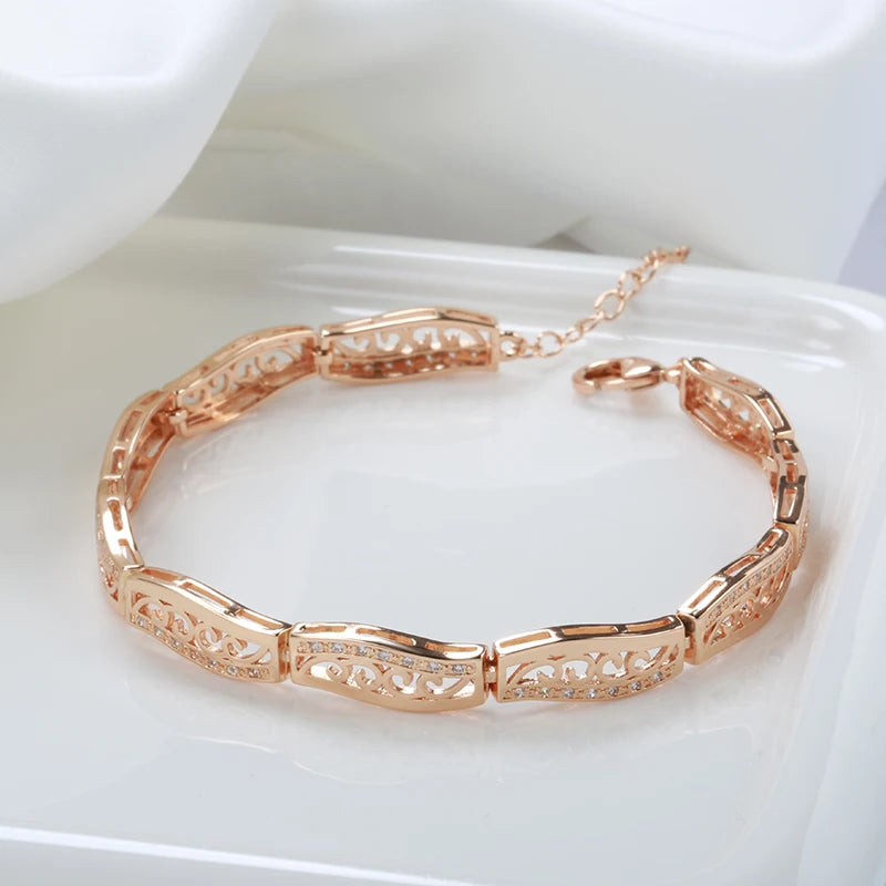 Fashion Rose Gold Ethnic Bride Bracelet
