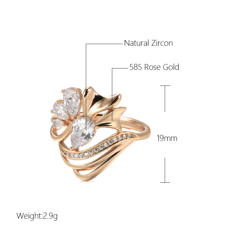 Best Luxury Shiny Gift Natural  Ring For Women 067
