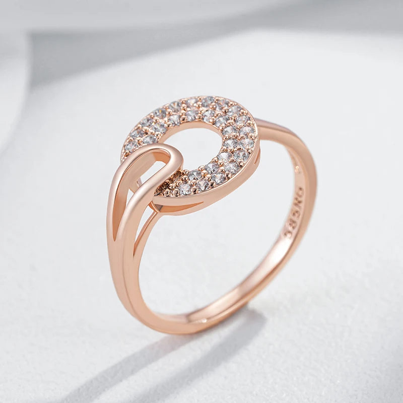 Luxury Full Shiny Natural Zircon Rings