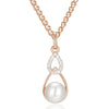 New Luxury Natural 585 rose Gold Pendant Necklace 029