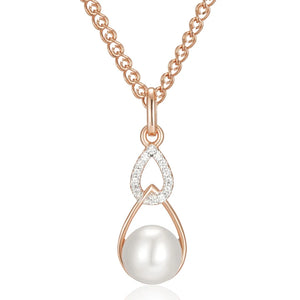 New Luxury Natural 585 rose Gold Pendant Necklace 029