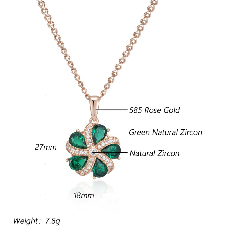 Shiny Green Natural Pendant Necklace