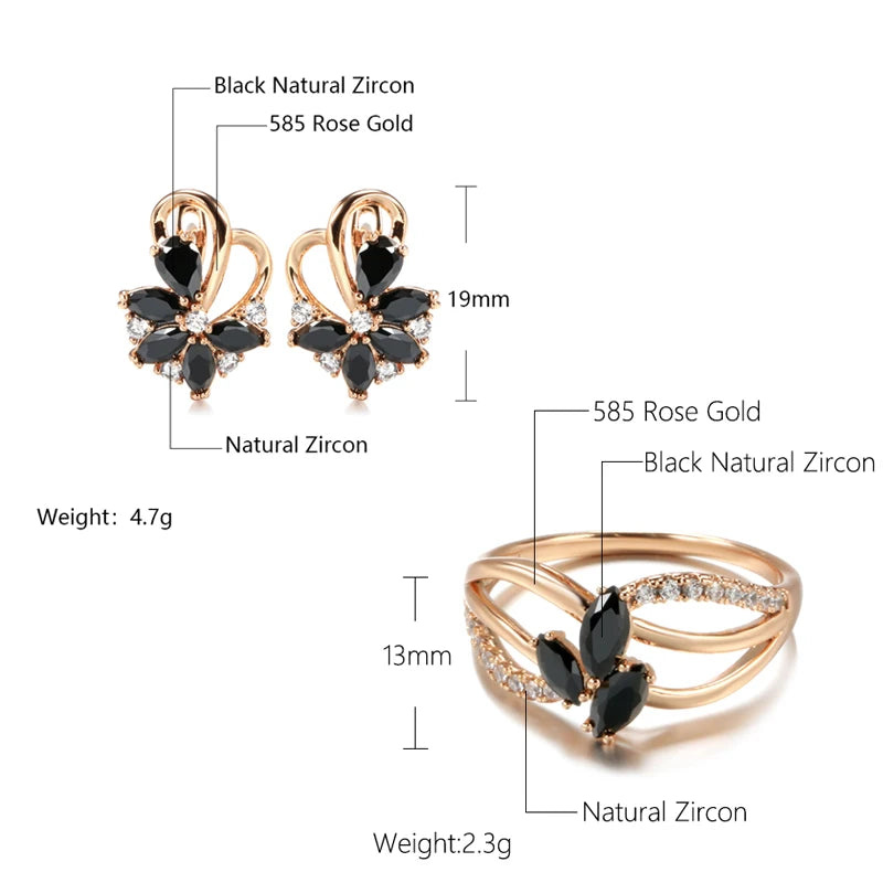 White Fancy 023 583 Rose Gold Casual Jewel Set