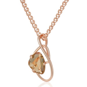 New Luxury Natural 585 rose Gold Pendant Necklace 004