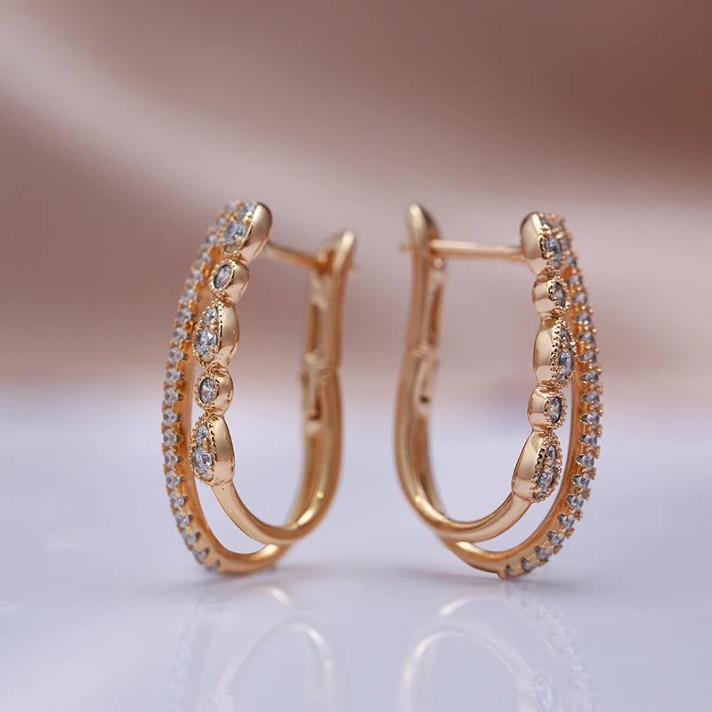 Rose Gold Women Drop Earrings