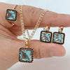 Natural Zircon ring, earrings, and necklace set for women by Legacy Magics, featuring sparkling zircon stones and elegant jewelry design.