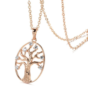 New Luxury Natural 585 rose Gold Pendant Necklace 007