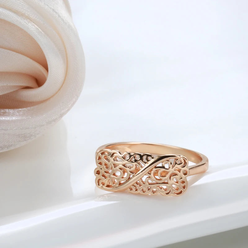 Rose Ethnic Flower Gold Colour Boho Ring
