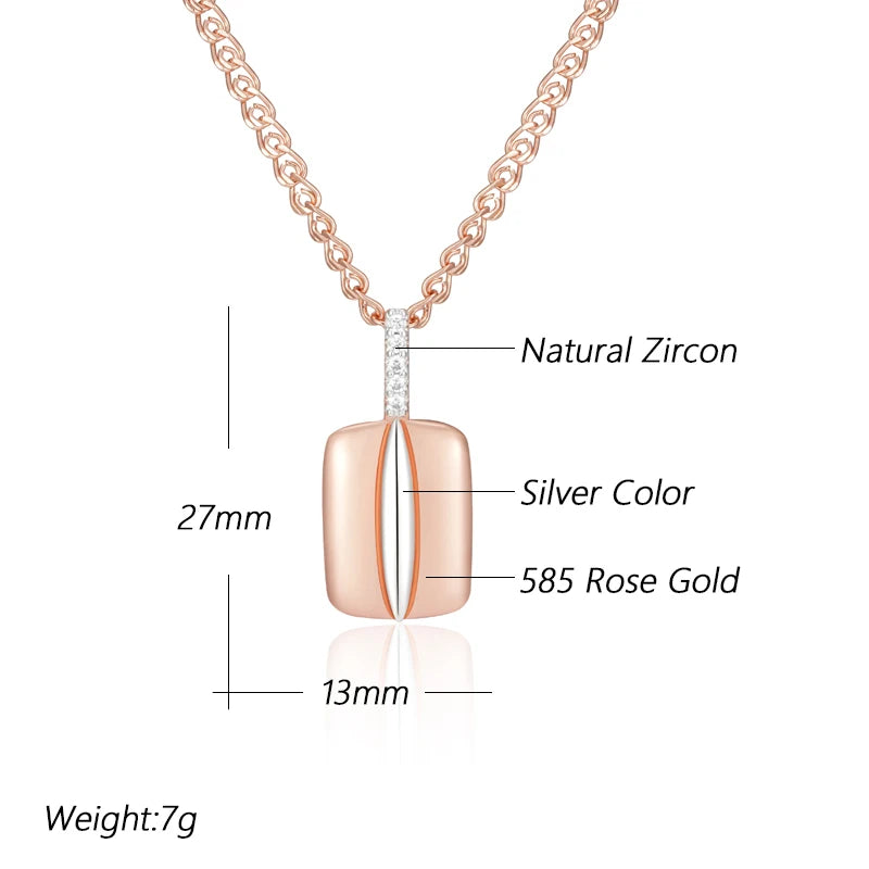 Hot Shiny Natural Square Pendant Necklace
