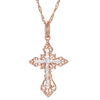 New Luxury Natural 585 rose Gold Pendant Necklace 019