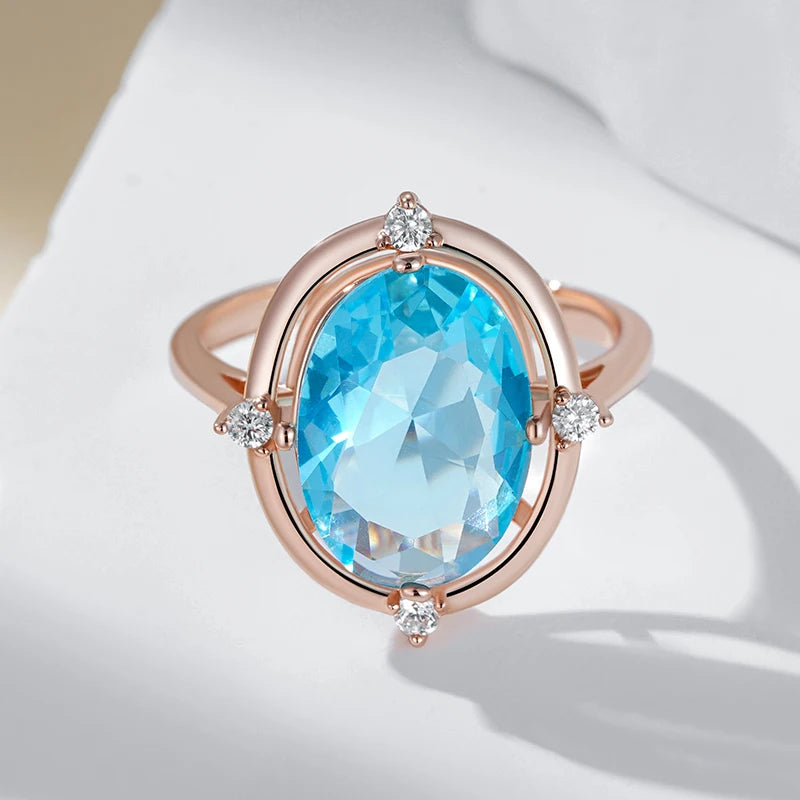 Trend Big Vintage Natural Glossy Metal Ethnic Bride Ring 005