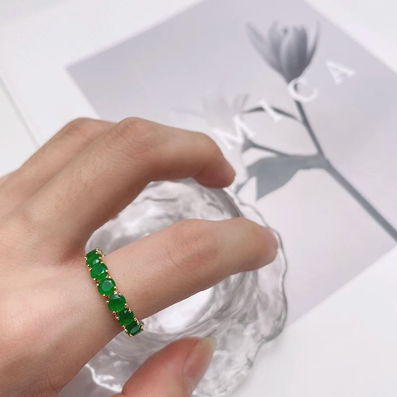 Best Luxury Shiny Gift Natural  Ring For Women 043