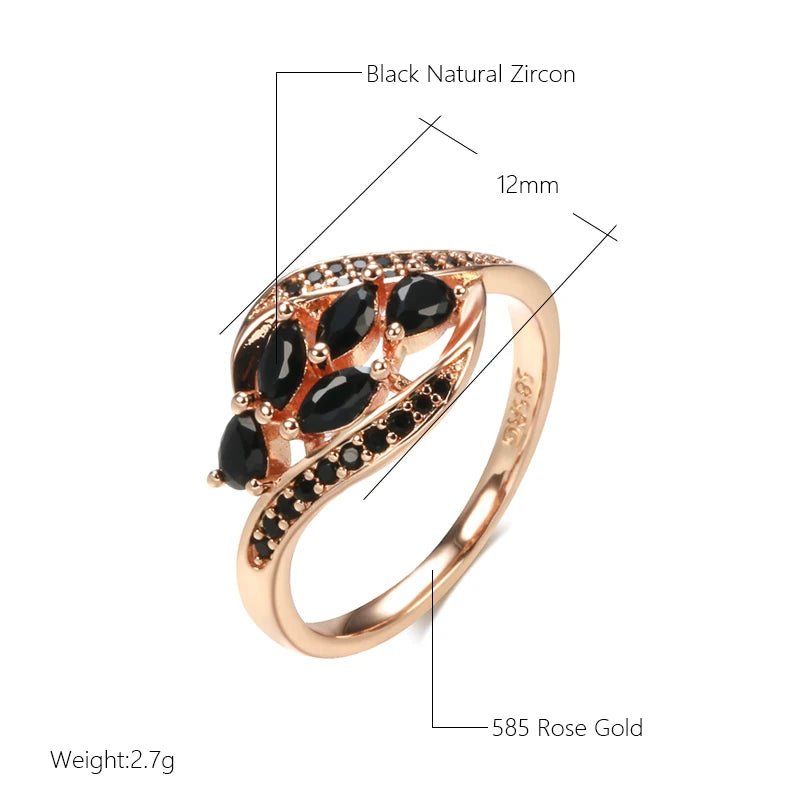 Trend Big Vintage Natural Glossy Metal Ethnic Bride Ring 009