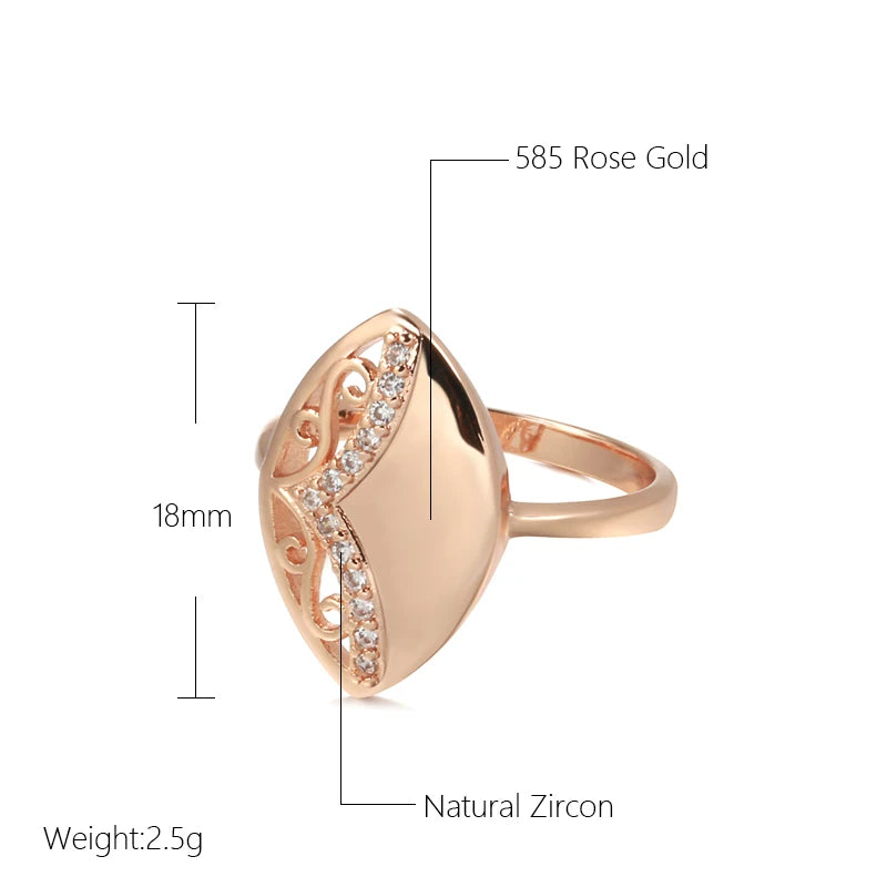 Trend Big Vintage Natural Glossy Metal Ethnic Bride Ring 092