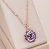 Unusual Sparkling Oval Purple Natural Zircon Pendant Necklace - Legacy Magics
