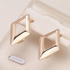 Glossy Dangle Gold Simple Hollow Rhombus Earrings