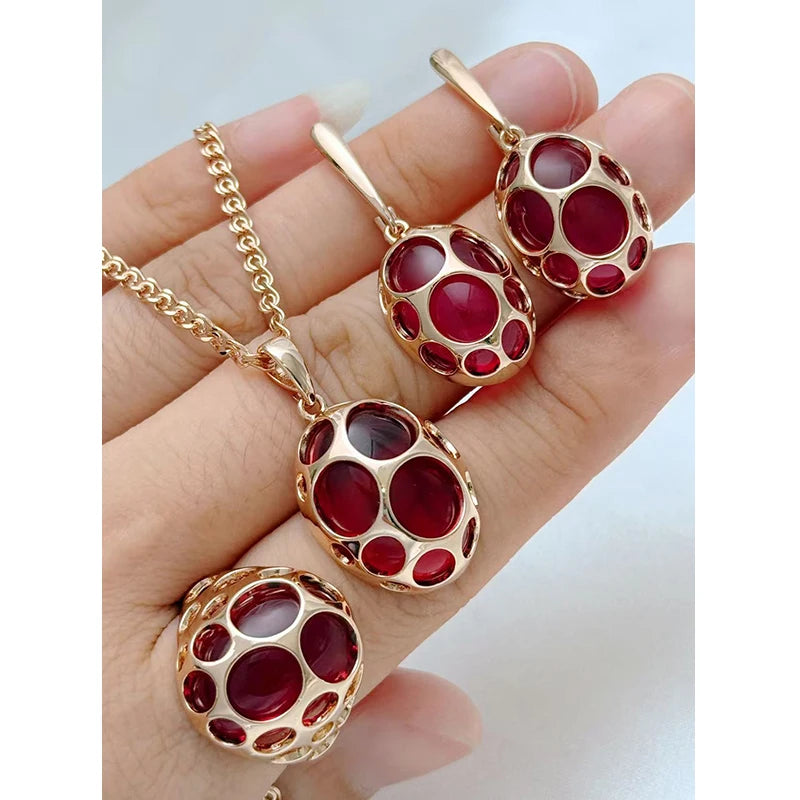 Elegant natural zircon jewelry set for women featuring a necklace and earrings by Legacy Magics, showcasing sparkling zircon stones.